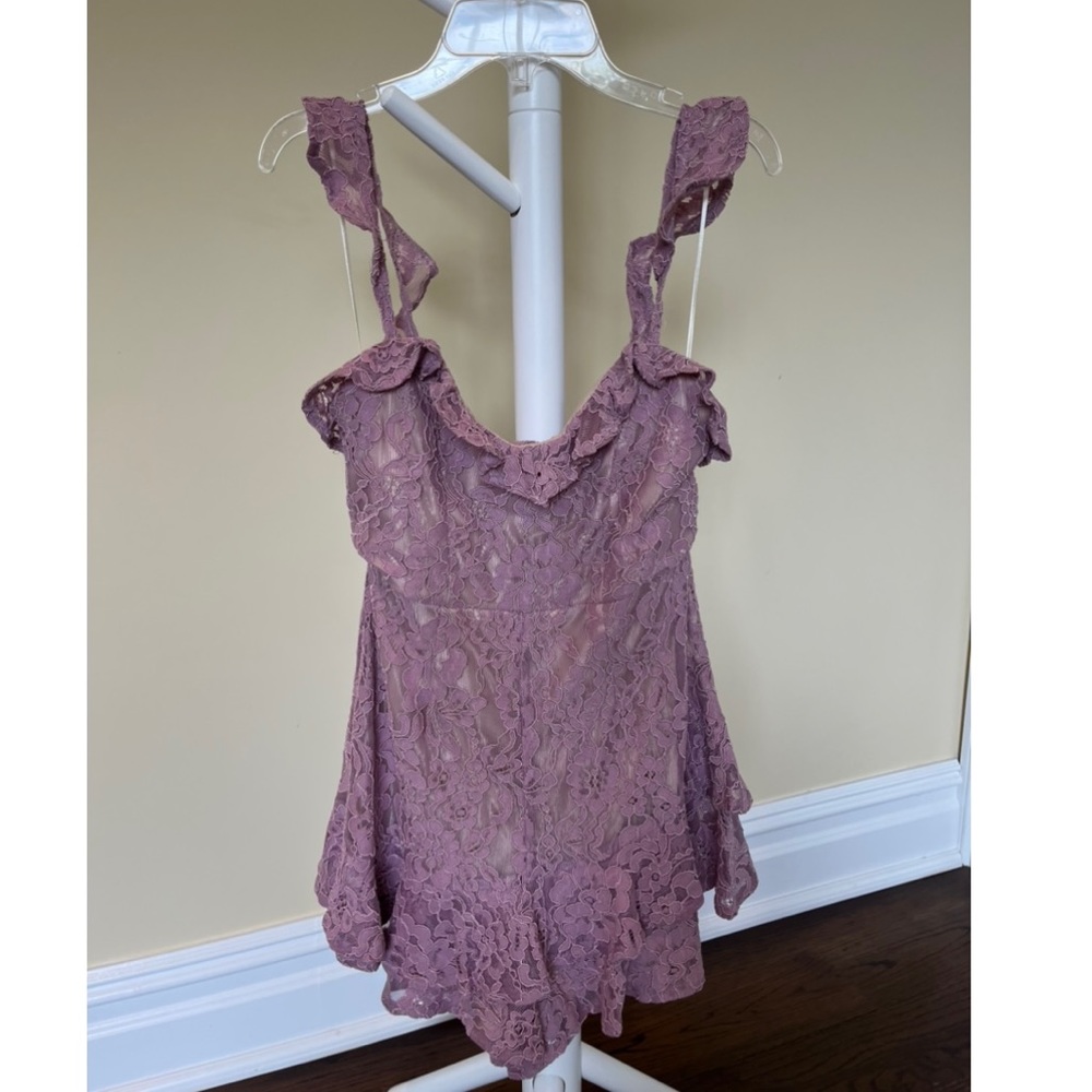 Mauve Lace Romper